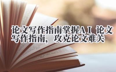 论文写作指南:掌握 AI 论文写作指南,攻克论文难关