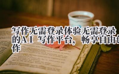写作无需登录,体验无需登录的 AI 写作平台,畅享自由创作
