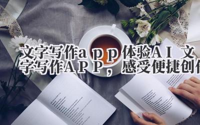 文字写作 app 体验 AI 文字写作 APP,感受便捷创作