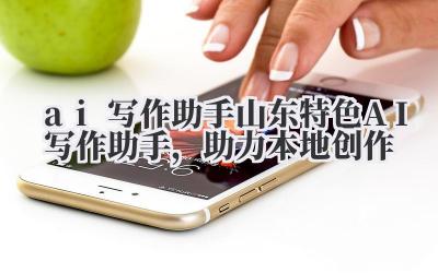 ai 写作助手 山东特色 AI 写作助手，助力本地创作