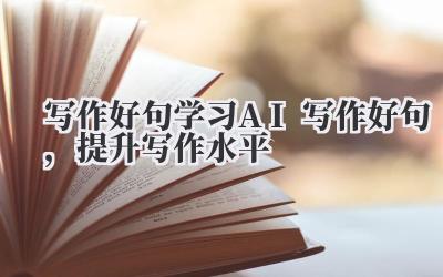 写作好句 学习 AI 写作好句,提升写作水平