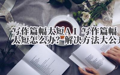 写作篇幅太短 AI 写作篇幅太短怎么办？解决方法大公开