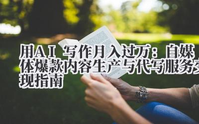 用AI写作月入过万：自媒体爆款内容生产与代写服务变现指南