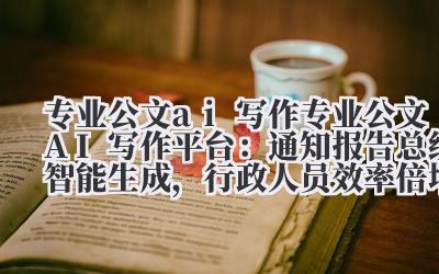 专业公文 ai 写作 专业公文 AI 写作平台:通知 / 报告 / 总结智能生成,行政人员效率倍增!