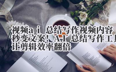 视频 ai 总结写作 视频内容秒变文案！AI 总结写作工具让剪辑效率翻倍