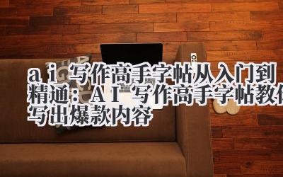 AI 写作高手字帖 从入门到精通：AI 写作高手字帖教你写出爆款内容