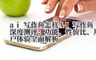 ai 写作鱼怎样 AI 写作鱼深度测评：功能、性价比、用户体验全面解析
