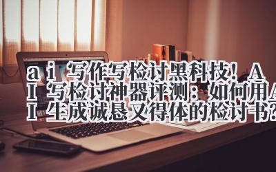 ai 写作写检讨 黑科技！AI 写检讨神器评测：如何用 AI 生成诚恳又得体的检讨书？