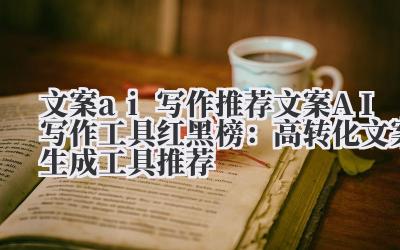 文案 ai 写作推荐 2024 文案 AI 写作工具红黑榜：高转化文案生成工具推荐