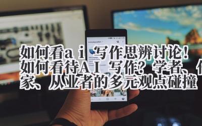 如何看 AI 写作 思辨讨论!如何看待 AI 写作?学者、作家、从业者的多元观点碰撞