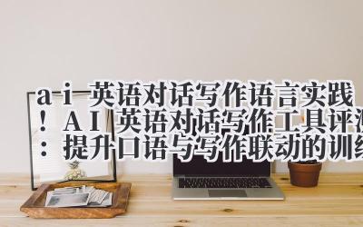 ai 英语对话写作 语言实践！AI 英语对话写作工具评测：提升口语与写作联动的训练方法