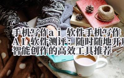 手机写作 AI 软件测评:随时随地开启智能创作的高效工具推荐