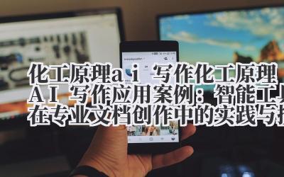 化工原理AI写作应用案例：智能工具在专业文档创作中的实践与技术解析