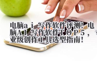 电脑 ai 写作软件 2024 评测！电脑 AI 写作软件 TOP5，专业级创作工具选型指南！