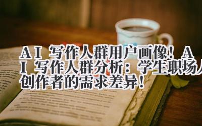 AI 写作人群 用户画像！AI 写作人群分析：学生 / 职场人 / 创作者的需求差异！