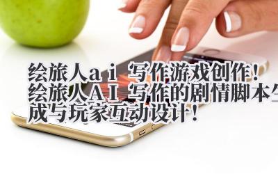 绘旅人 ai 写作 游戏创作！绘旅人 AI 写作的剧情脚本生成与玩家互动设计！