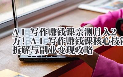 AI 写作赚钱课 亲测月入 2 万！AI 写作赚钱课核心技能拆解与副业变现攻略