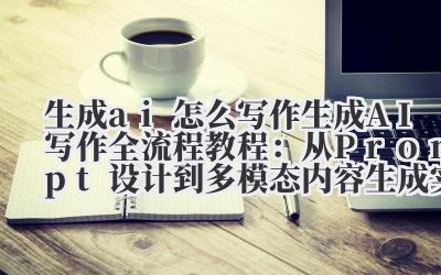 生成 ai 怎么写作 生成 AI 写作全流程教程：从 Prompt 设计到多模态内容生成实战