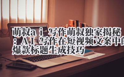萌叔 ai 写作 萌叔独家揭秘：AI 写作在短视频文案中的爆款标题生成技巧