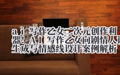 ai 写作乙女 二次元创作利器！AI 写作乙女向剧情人设生成与情感线设计案例解析