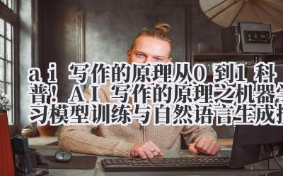 ai 写作的原理 从 0 到 1 科普！AI 写作的原理之机器学习模型训练与自然语言生成技术
