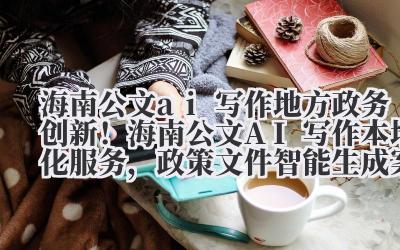 海南公文 ai 写作 地方政务创新！海南公文 AI 写作本地化服务，政策文件智能生成案例