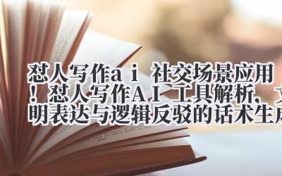 怼人写作 ai 社交场景应用！怼人写作 AI 工具解析，文明表达与逻辑反驳的话术生成