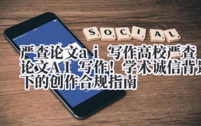 严查论文 ai 写作 高校严查论文 AI 写作！学术诚信背景下的创作合规指南