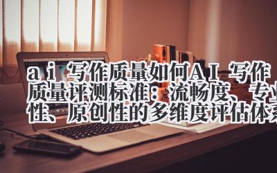 ai 写作质量如何 AI 写作质量评测标准：流畅度、专业性、原创性的多维度评估体系