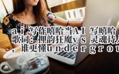 ai 写作嘻哈 当 AI 写嘻哈歌词：押韵狂魔 vs 灵魂诗人，谁更懂 underground？