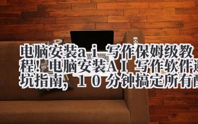 电脑安装 ai 写作 保姆级教程！电脑安装 AI 写作软件避坑指南，10 分钟搞定所有配置