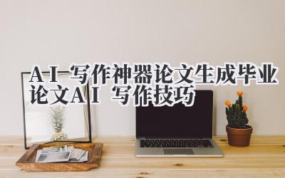 AI写作神器论文生成 毕业论文AI写作技巧