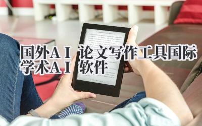 国外AI论文写作工具 国际学术AI软件