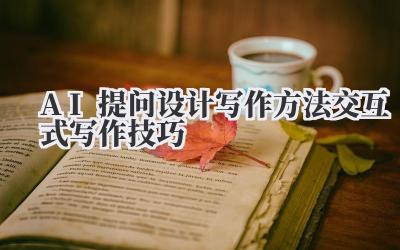 AI提问设计写作方法 交互式写作技巧