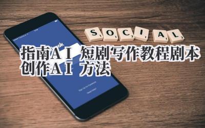 指南AI短剧写作教程 剧本创作AI方法