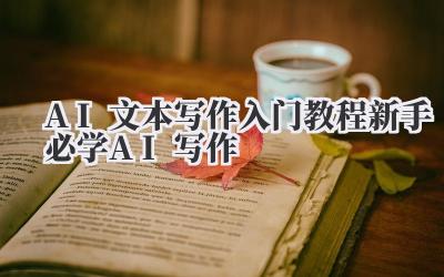 AI文本写作入门教程 新手必学AI写作