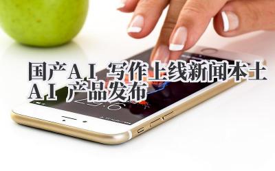 国产AI写作上线新闻 本土AI产品发布
