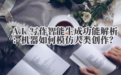 AI写作智能生成功能解析：机器如何模仿人类创作？