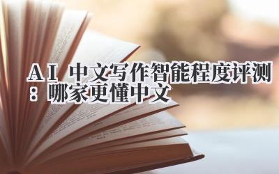AI中文写作智能程度评测：哪家更懂中文