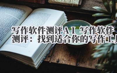 写作软件 测评 AI 写作软件测评：找到适合你的写作工具