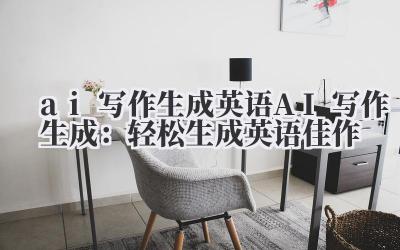 ai 写作生成 英语 AI 写作生成:轻松生成英语佳作
