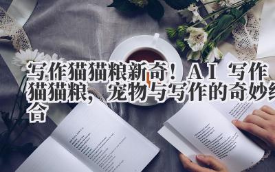 写作猫猫粮 新奇！AI 写作猫猫粮，宠物与写作的奇妙结合