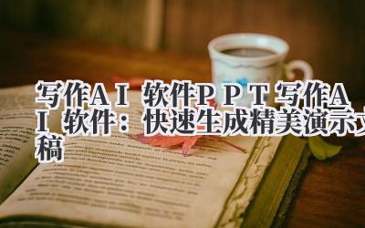 写作 AI 软件 PPT 写作 AI 软件：快速生成精美演示文稿