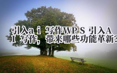 引入 ai 写作 WPS 引入 AI 写作,带来哪些功能革新?