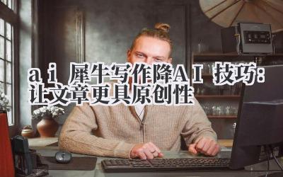 ai 犀牛写作降 AI 技巧：让文章更具原创性