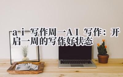 ai 写作 周一 AI 写作:开启一周的写作好状态