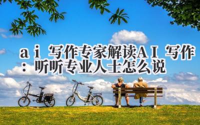 ai 写作 专家解读 AI 写作：听听专业人士怎么说