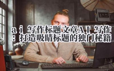 ai 写作 标题文章 AI 写作：打造吸睛标题的独门秘籍