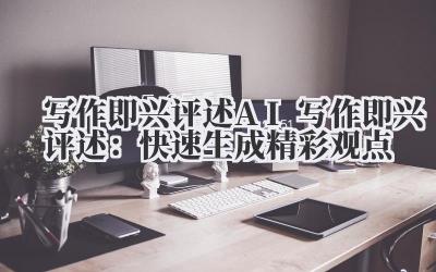 写作即兴评述 AI 写作即兴评述：快速生成精彩观点