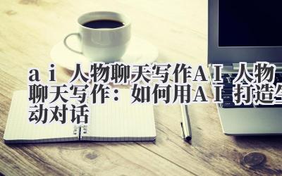 ai人物聊天写作 AI人物聊天写作：如何用AI打造生动对话
